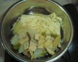 一人暮らしの煮込みうどん(きのこ)作り方4写真