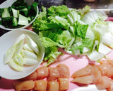 ささみと白菜のコチジャン炒め作り方1写真