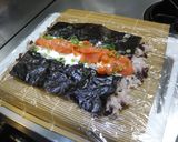 お赤飯のリバースロール（裏巻き寿司）作り方3写真