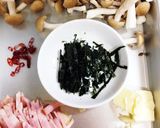簡単！キノコとベーコンの和風パスタ作り方1写真