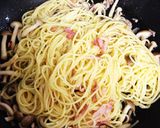 簡単！キノコとベーコンの和風パスタ作り方4写真