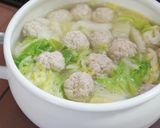 鶏＆豚挽肉で柔らか美味～♡肉団子スープ作り方4写真
