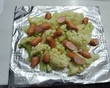 焼きカリフラワーとウインナー作り方3写真