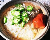 オクラと梅のかつお茶漬け作り方4写真