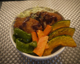 素揚げ野菜たっぷり♪秋鮭の海苔フライ丼♡作り方5写真