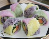 レインボーロール寿司作り方10写真