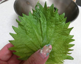 ホウレン草となめ茸と大葉の簡単和え物～作り方3写真