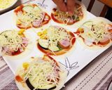 超簡単！餃子の皮でパリパリのミニピザ♡作り方4写真