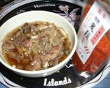 牛すじ煮ですき焼き風簡単丼・・・！作り方3写真