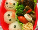 クリスマス 簡単 キャラ弁＊雪だるま作り方6写真