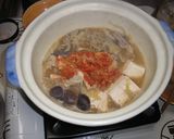 ラーメンスープで簡単♪モツ鍋(*。。*)作り方4写真