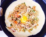 焼きそばでガレット風♡作り方3写真