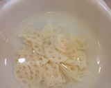 豆腐入りふわふわ月見つくね☆れんこん和え作り方1写真
