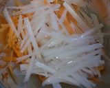 千切り野菜とあげワンタンの中華和え♪作り方3写真