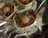 余った餃子の皮でオープンオムレツ風作り方2写真
