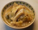 白菜・白ネギ・麩・油揚げの煮物作り方4写真