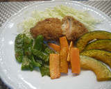 素揚げ野菜たっぷり♪秋鮭の海苔フライ丼♡作り方6写真