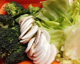 ゴマだれをアレンジ、温サラダ作り方1写真