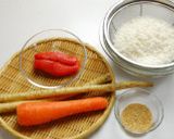 土鍋でご飯☆根菜と明太子の炊込みご飯作り方1写真