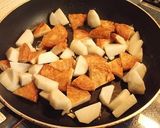 里芋と玉ねぎ天で！ジャーマンポテト風作り方4写真