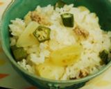 土鍋でご飯☆ラッキョウの炊込みご飯作り方6写真