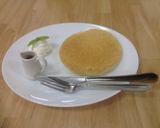 一人分のふっくらヘルシーパンケーキ作り方4写真
