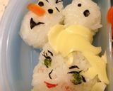アナと雪の女王エルサ、オラフ！キャラ弁作り方1写真