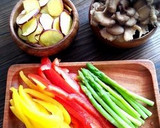 秋～きのこtoさつま芋no和風味噌パスタ作り方3写真