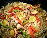 秋～きのこtoさつま芋no和風味噌パスタ作り方7写真
