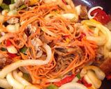 簡単『素麺チャプチェ』焼肉タレ祭り作り方1写真