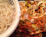 簡単『素麺チャプチェ』焼肉タレ祭り作り方2写真
