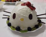 3D キティー バースデー ケーキ作り方7写真