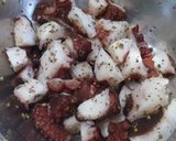 タコのガーリックパン粉焼き作り方2写真
