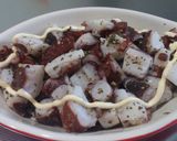 タコのガーリックパン粉焼き作り方3写真