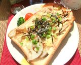 七味ピリリ✡蓮根のおかか醤油トースト作り方7写真