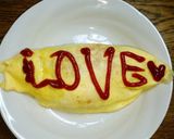 オムライス (玉子包みLove型1号)作り方8写真