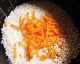 なめたけと鶏の炊き込みご飯作り方1写真
