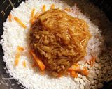 なめたけと鶏の炊き込みご飯作り方3写真