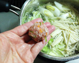 ゴマだれで仕上げる、肉だんごスープ作り方4写真