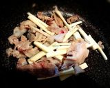 まこもだけと豚バラの甘辛炒め♬作り方4写真