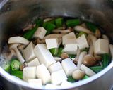 オクラしめじ豆腐のひじきドレッシング和え作り方3写真