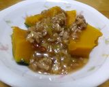 かぼちゃのレンジ蒸し中華ひき肉あんかけ作り方6写真