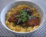 秋鮭の照り焼きで♪　ふわとろ甘辛卵丼♡作り方8写真