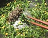 人参の葉っぱの胡麻塩昆布炒め作り方6写真