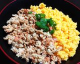 秋鮭☆秋鮭の鶏そぼろ丼作り方5写真