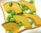 かぼちゃ×枝豆の甘辛トースト作り方4写真