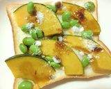 かぼちゃ×枝豆の甘辛トースト作り方5写真