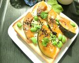 かぼちゃ×枝豆の甘辛トースト作り方7写真