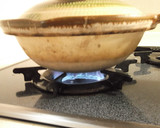 土鍋で✿鮭とゴボウの炊きおこわ作り方5写真