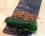 簡単かわいいお弁当 海苔巻ほうれん草作り方3写真